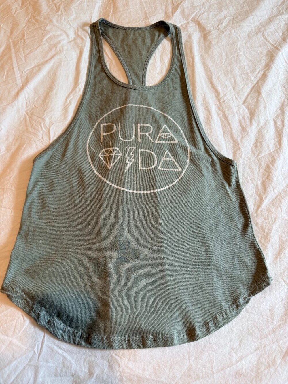 Pura Vida Olive Racerback Tank Top